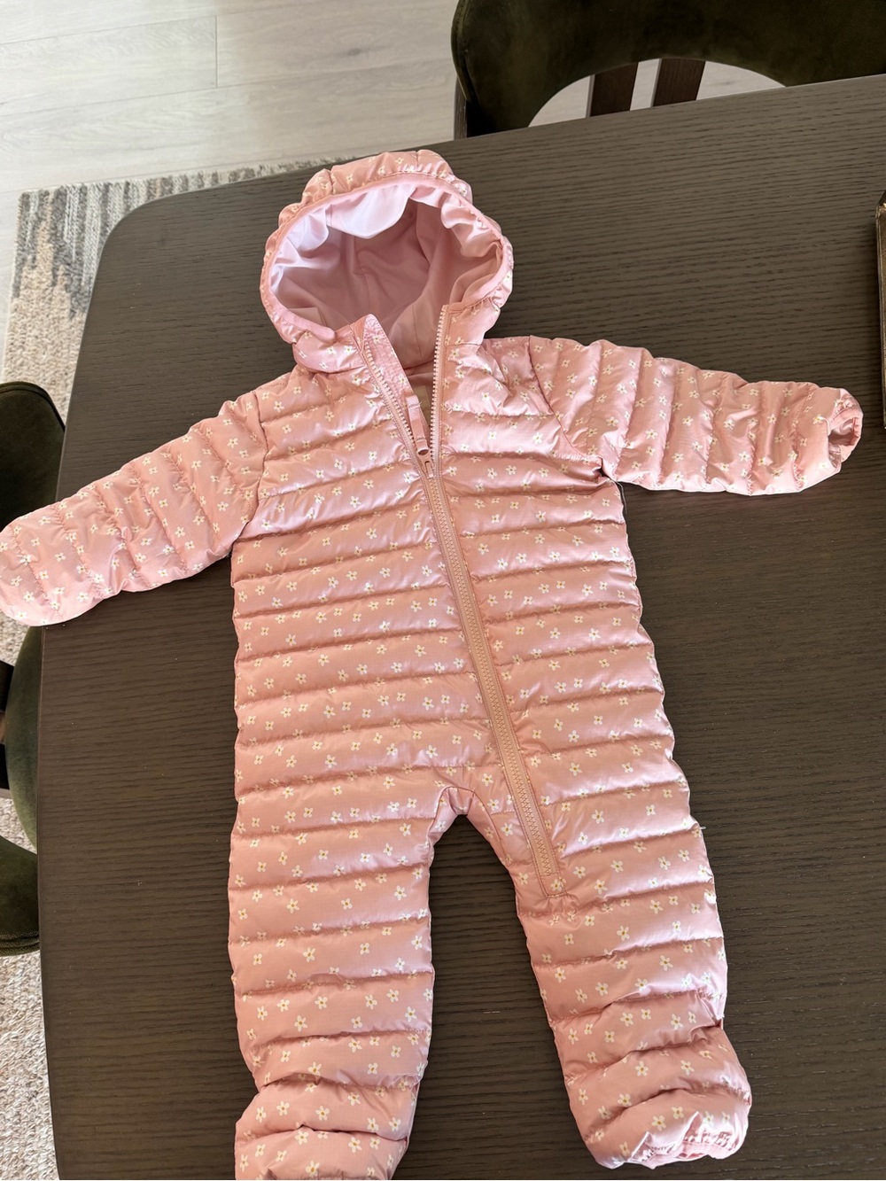 9-12 month quince winter bunting suit